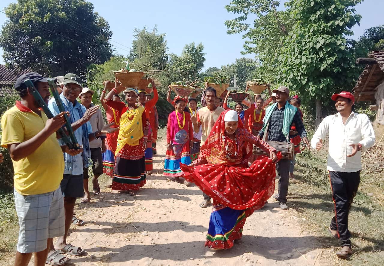 Dashain 2020 celebration in Kanchanpur, Nepal with their festivity called Nachbisarjan.