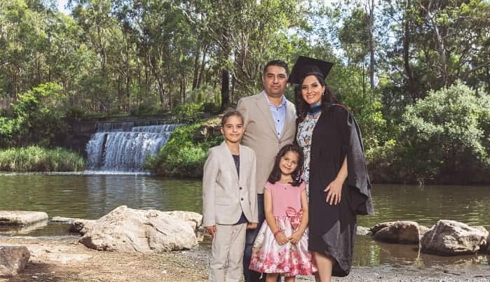 Mr. Nawfel Luay Al-Faris and his family