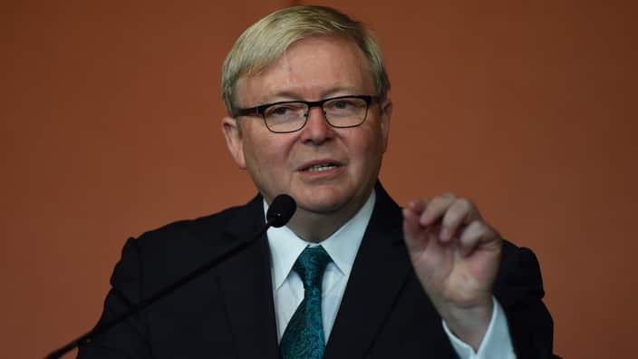 Kevin Rudd speaking at The National Apology anniversary breakfast