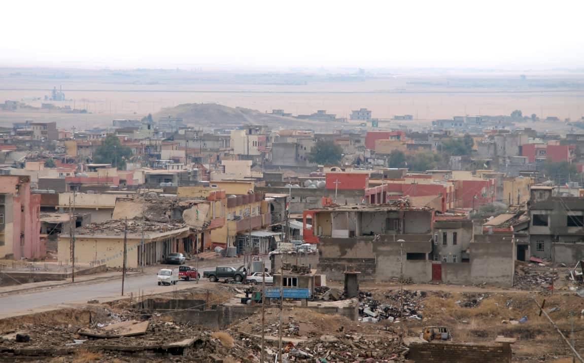 Sinjar after liberation from the IS, 15 December 2016. Sinjar is one of more than 30 towns in northwestern Iraq where mass graves have been found. 
