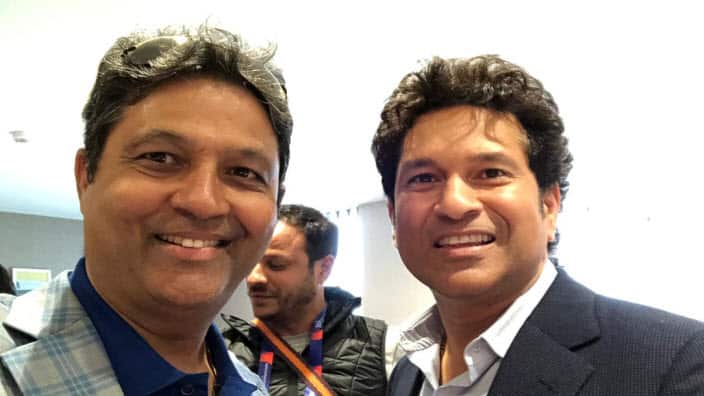 Dr Nilesh Mehta with Sachin Tendulkar
