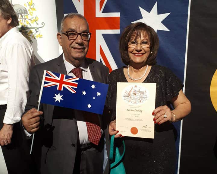 Safana Al-Faris, 63, arrived from Iraq eight years ago and has become Australian citizen in 2019.