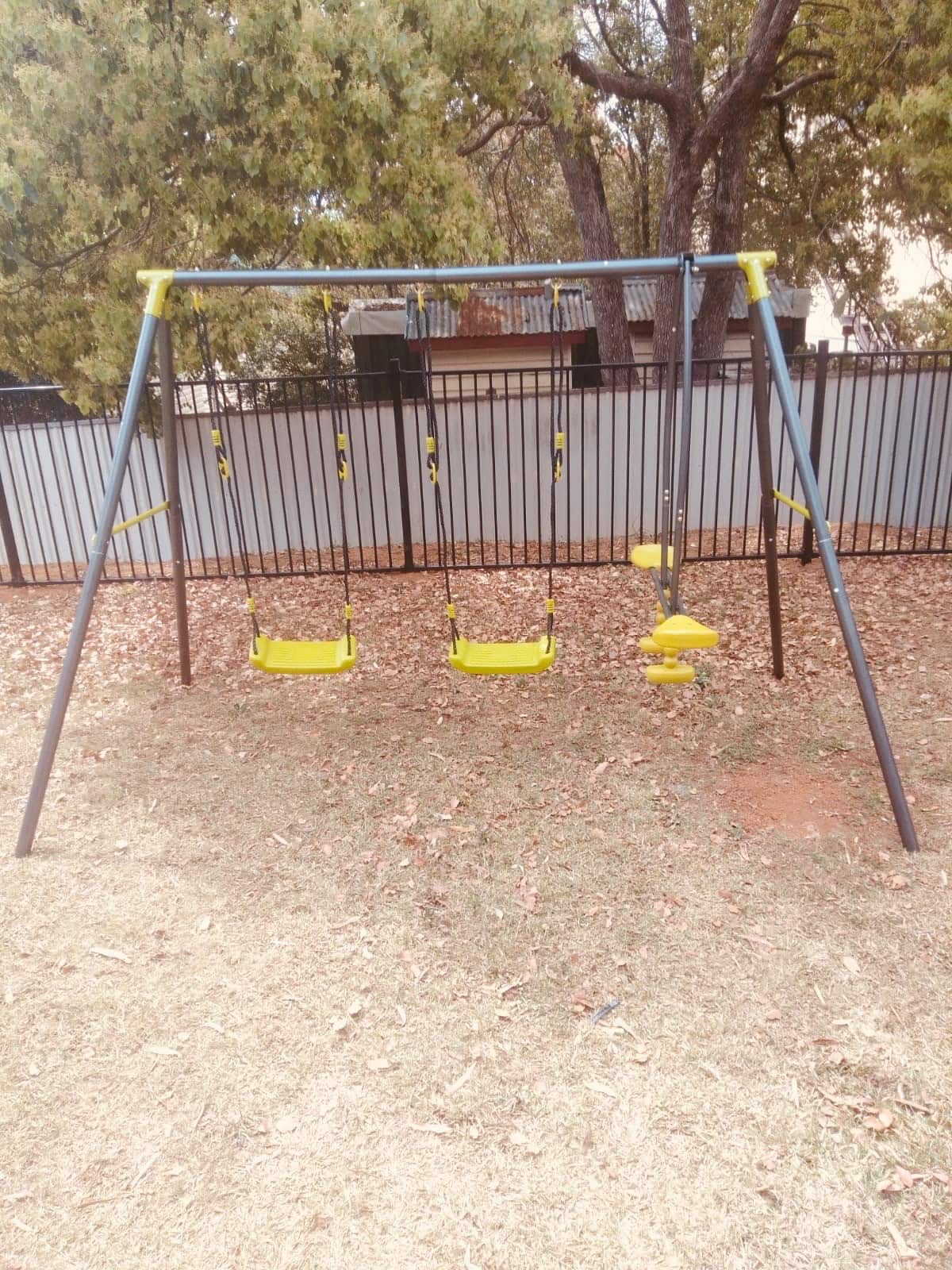A swing set donated by a member of the Punjabi community to Sahara House
