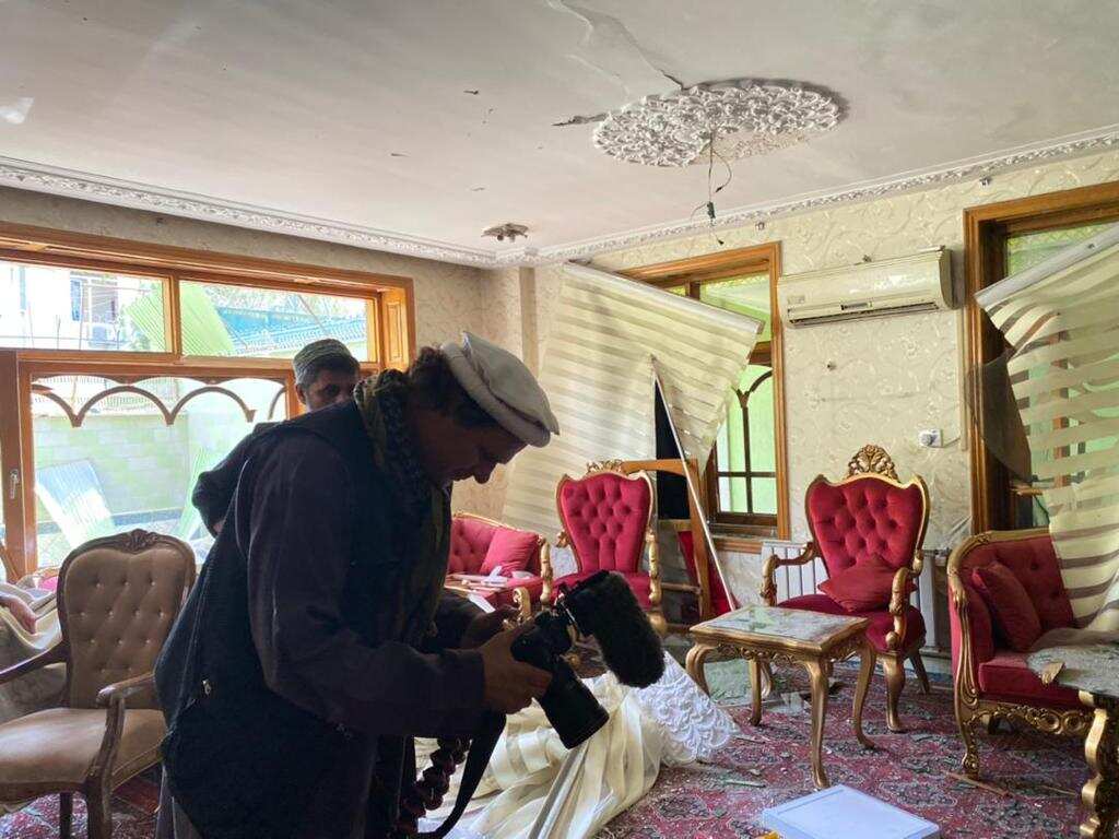 Chilean journalist, Jorge Said, whilst filming in Afghanistan. 