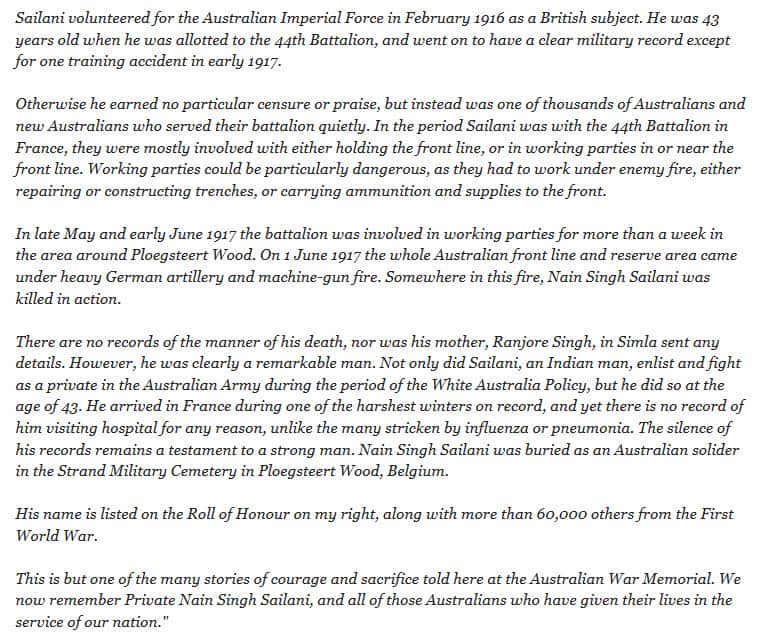 Research by Dr Meleah Hampton on Pvt Nain Singh Sailani