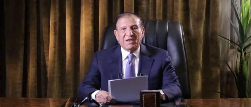 Sami Anan announcing his intent to run for presidency in 2018 before his arrest 