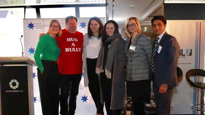 Sanam Sharma (extreme right) who was a panellist at a recent conference that focussed on mental health of young workers