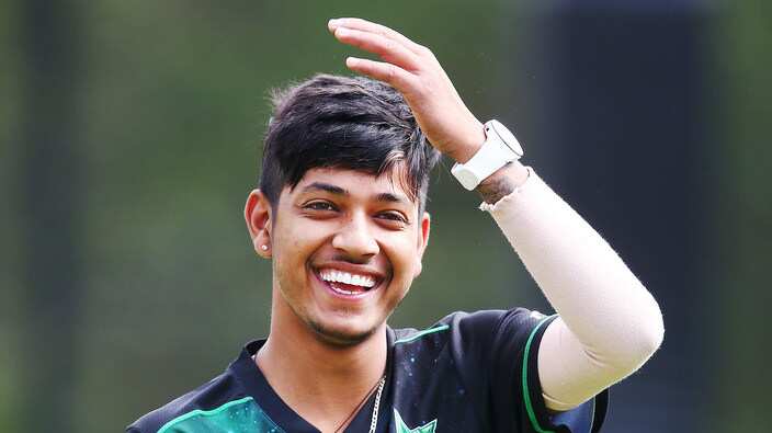 Sandeep Lamichhane at Melbourne Stars Media Opportunity