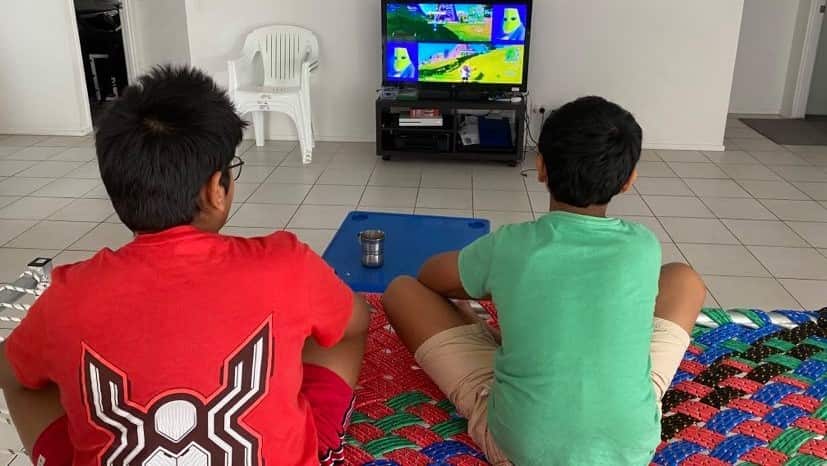 Mr Sandhu’s sons helped him complete this DIY task.