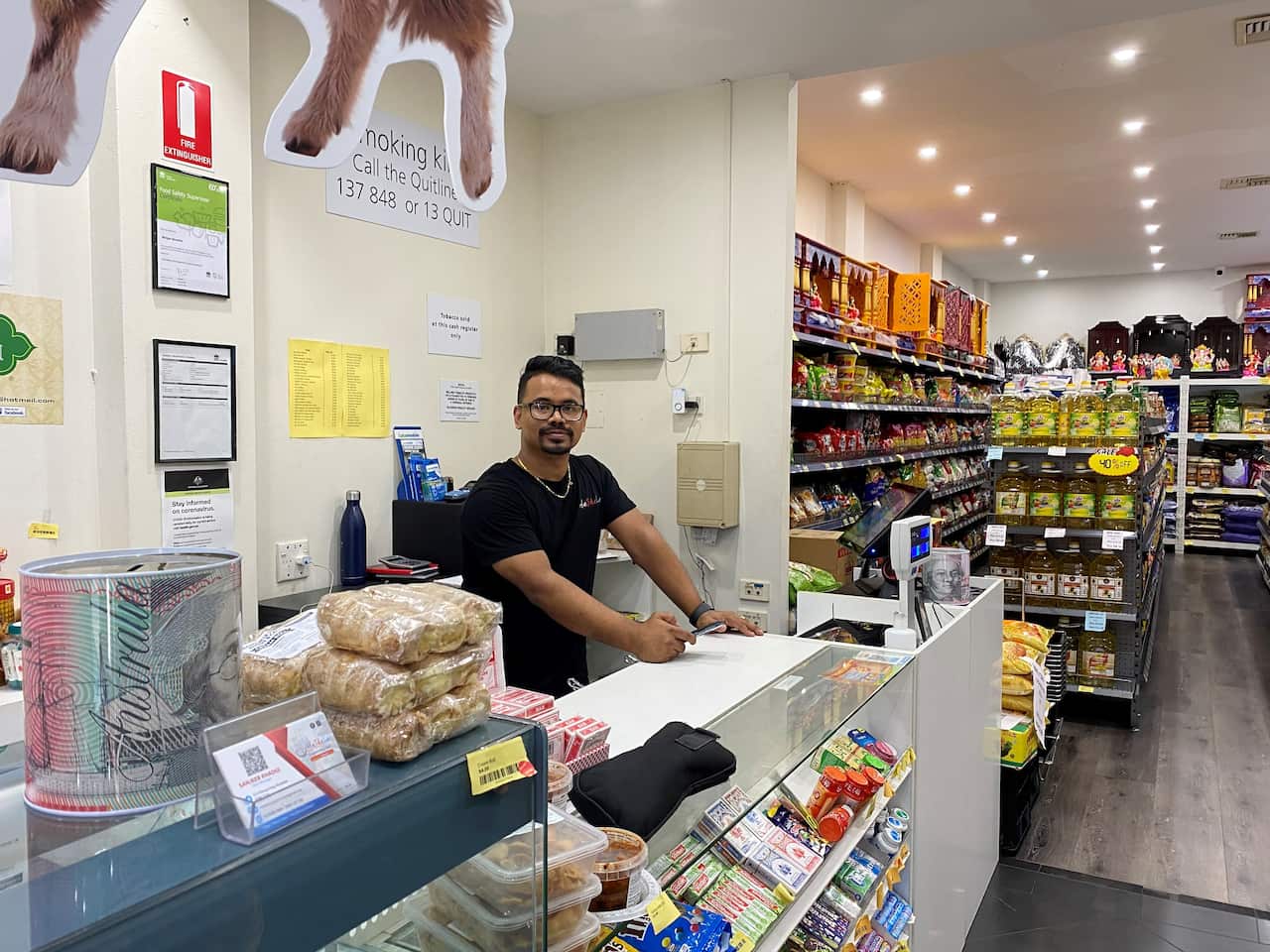 sanjib khadki is the manager at hisila grocery shop in rockdale.