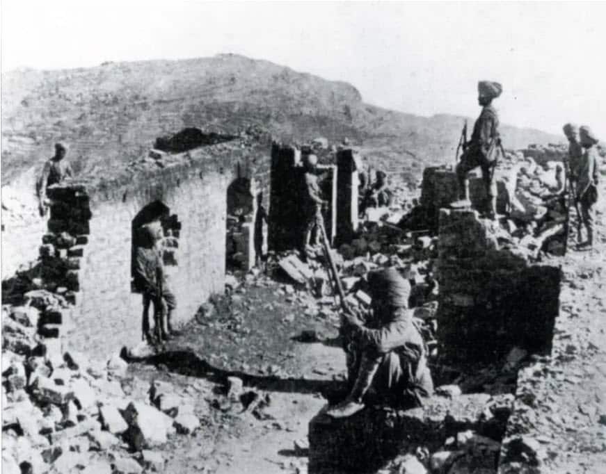 Ruins of Saragarhi after the Battle on 12 September 1897