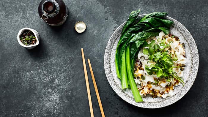 Asian ingredients, like choy sum, were hard to find. (Sharyn Cairns) Source: Sharyn Cairns