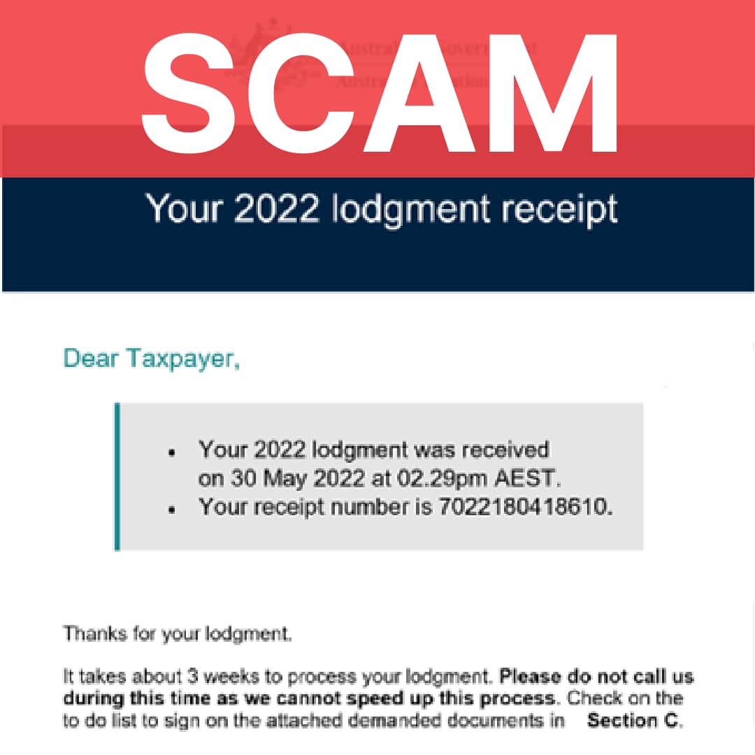 There is an increase in email phishing scams claiming to be from the ATO.