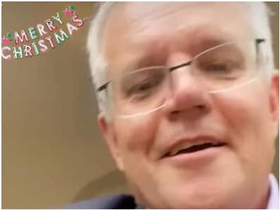 A screenshot from Scott Morrison's TikTok debut