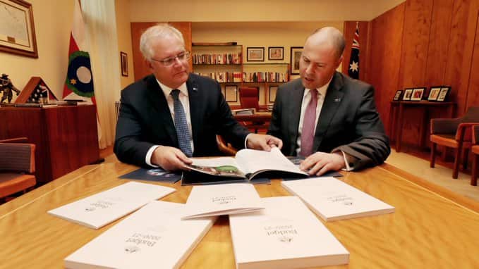 اسکات موریسون نخست وزیر استرالیا و جاش فرایدنبرگ خزانه دار