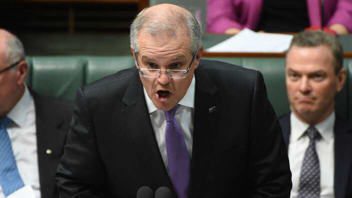 Treasurer Scott Morrison during Question Time at Parliament House in Canberra on Thursday, Feb. 4, 2016. (AAP Image/Mick Tsikas) NO ARCHIVING