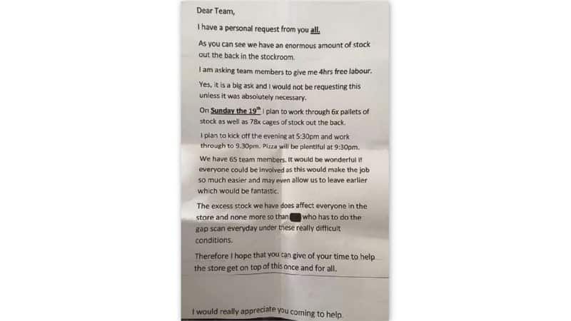 The letter in question