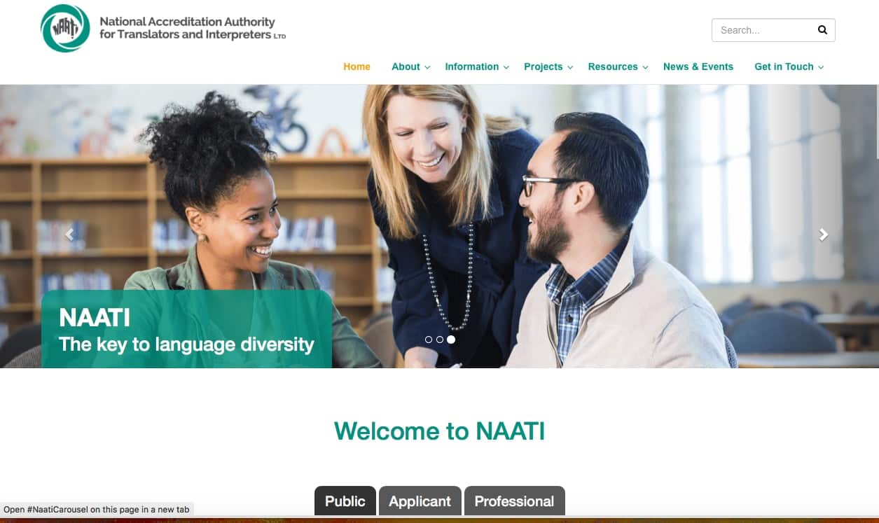 NAATI, cơ quan chính thức cấp chứng chỉ hành nghề cho thông dịch viên