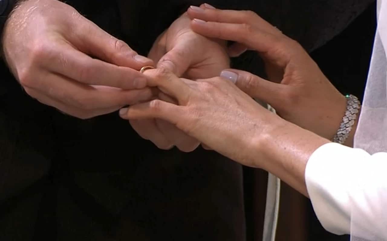 Archbishop Welby has just declared them husband and wife.
