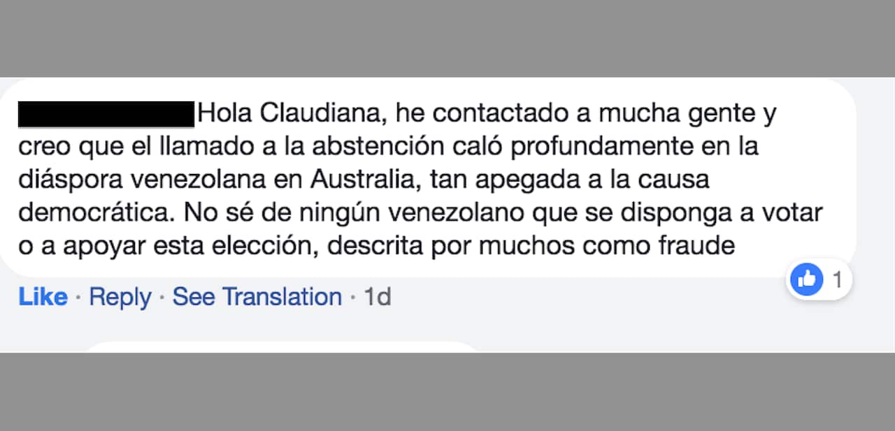 Comentarios de venezolanos en redes sociales
