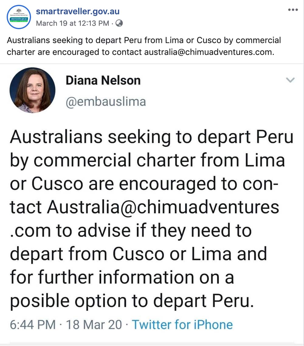 Screenshot, smartraveler.com.au facebook page.