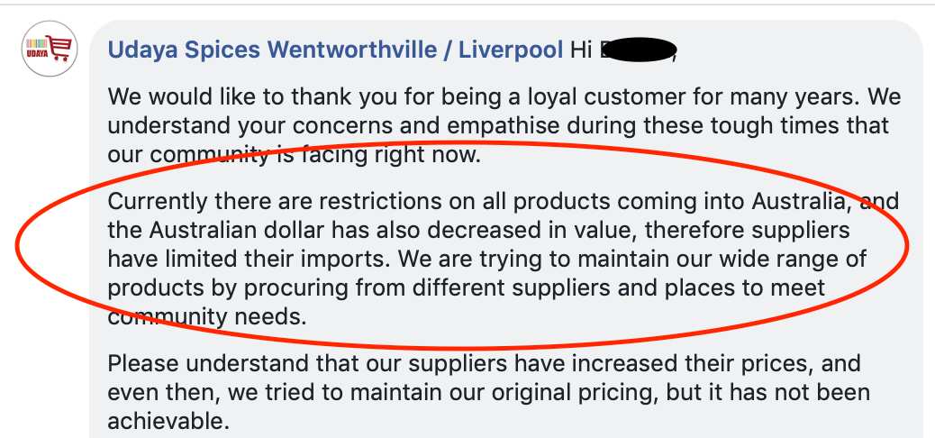 Indian stores increase price