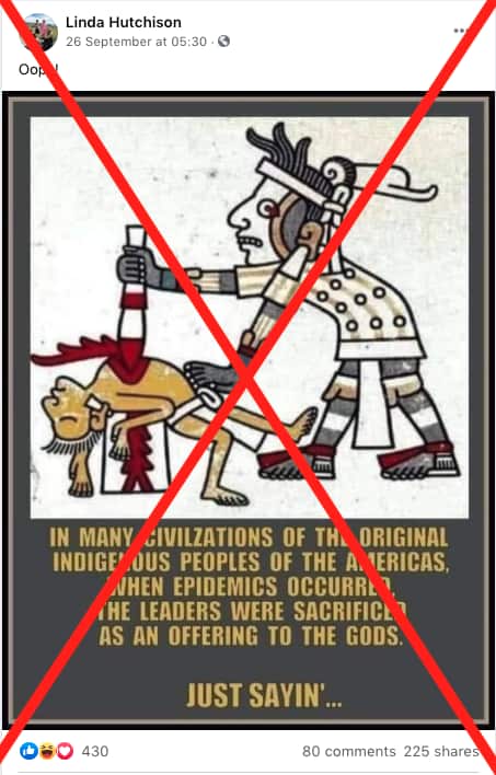 Falso: Los aztecas no sacrificaban a sus gobernantes en las pandemias