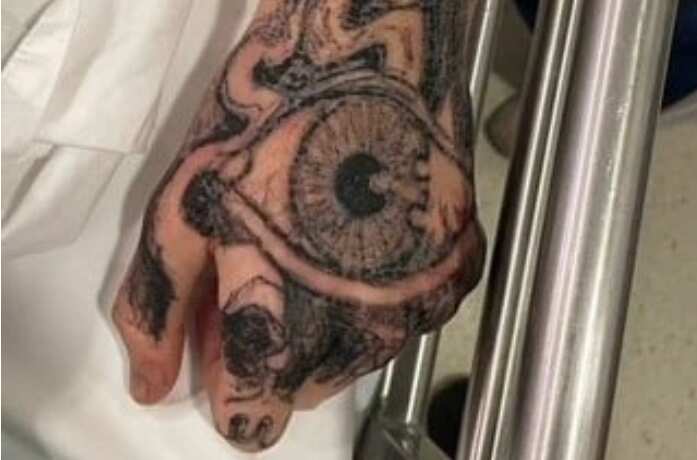 19 years old hand tattoo