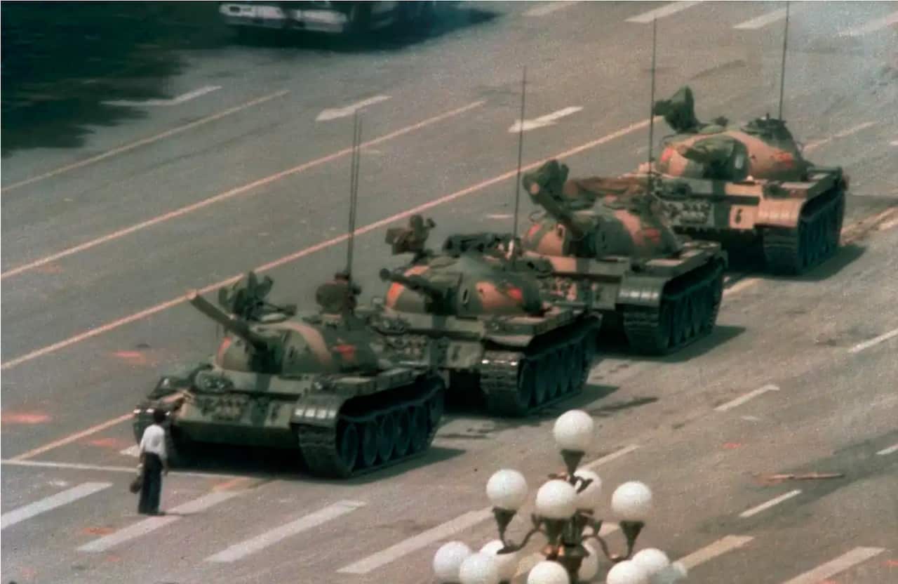 Jeff Widener's iconic photo of the Tank Man has long called for China's government to "come clean" about the bloody events of June 1989.