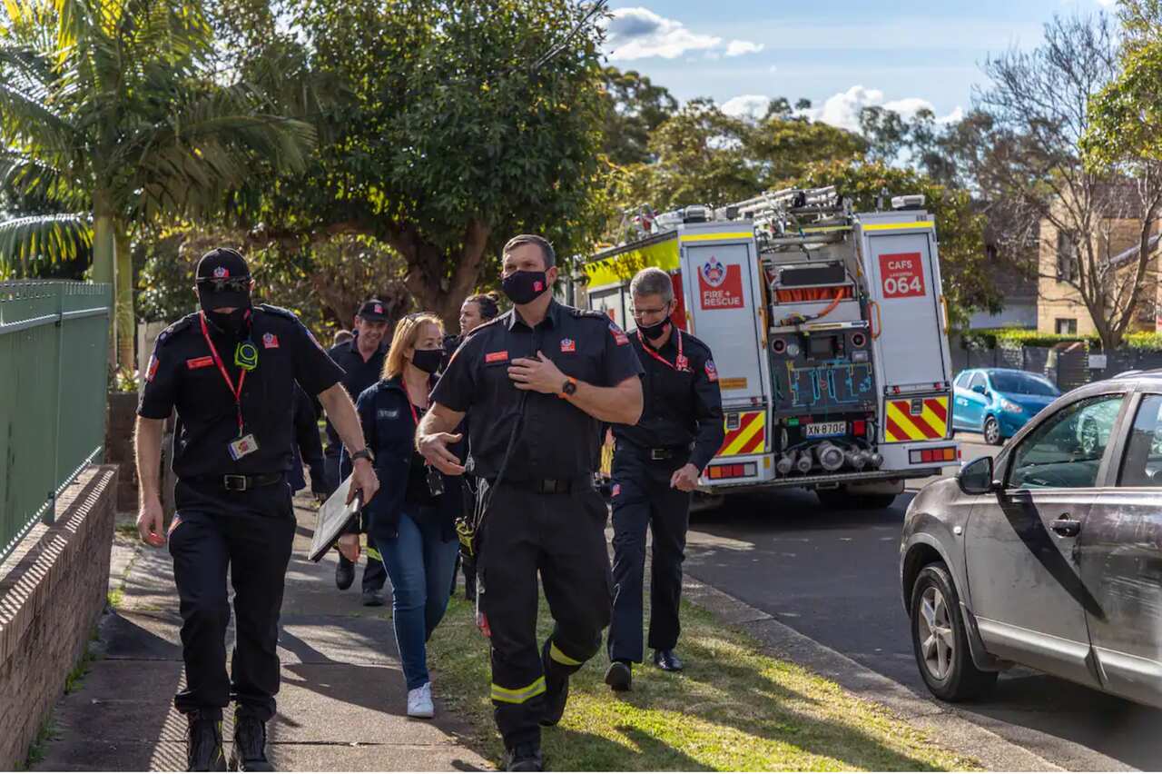 Firefighters in southwest Sydney spreading the word about fire safety