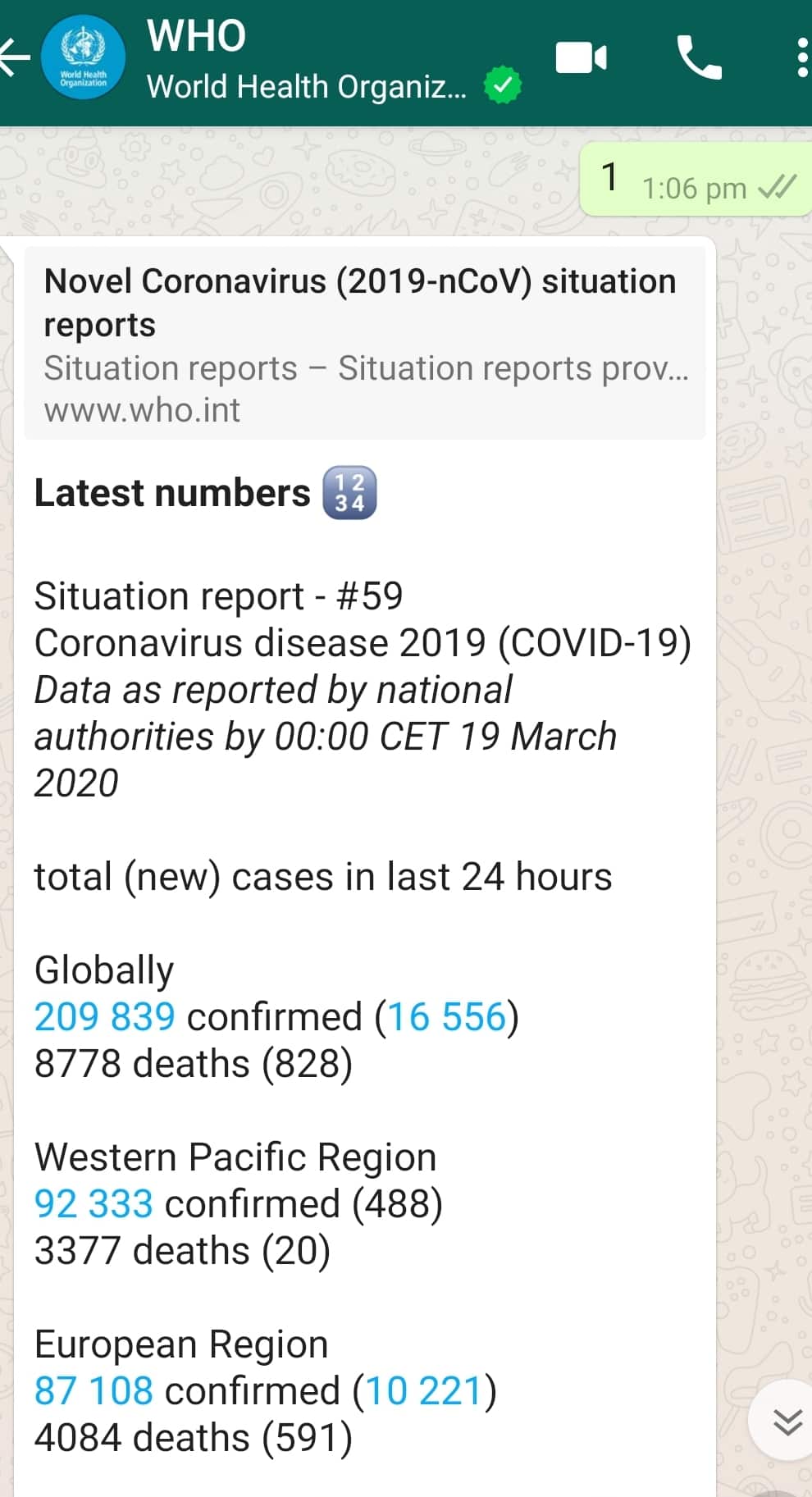 WHO provides information about Coronavirus