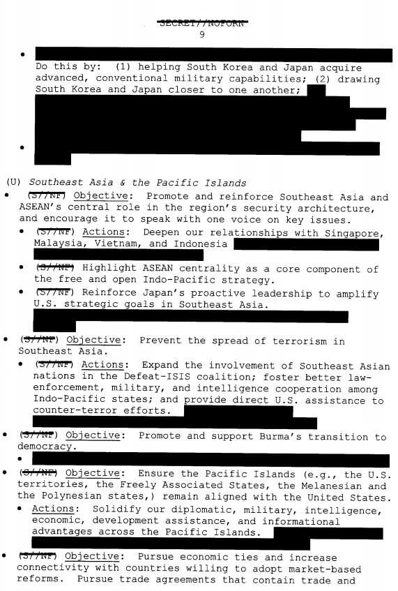 美国印太战略框架（第九页）