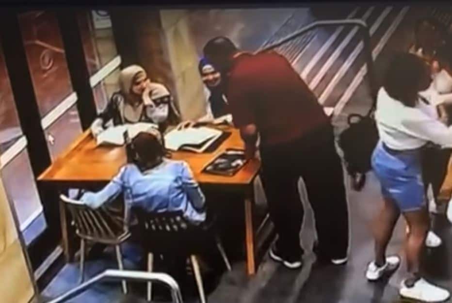 Screenshot from The CCTV footage from the attack on a pregnant woman in western Sydney