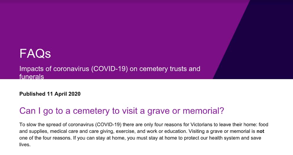 Screenshot of factsheet version previously published on the Victorian Department of Health website 