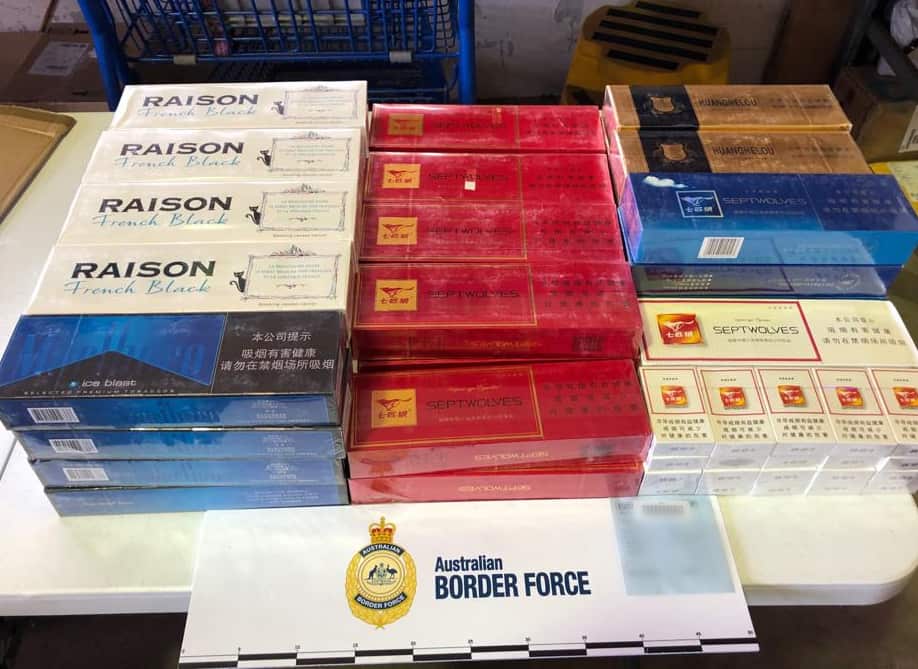 Some of the seized cigarettes