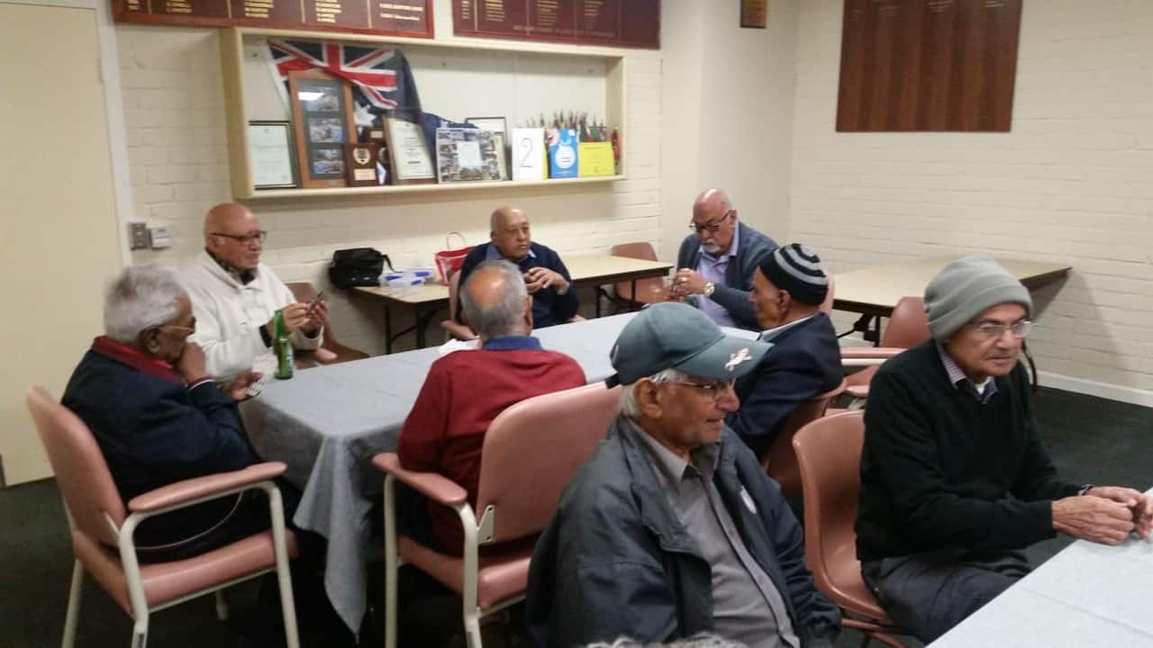 Senior citizens during their weekly meet