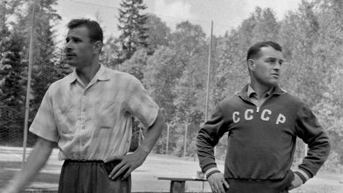 Lev Jasin with Sergej Salnikov