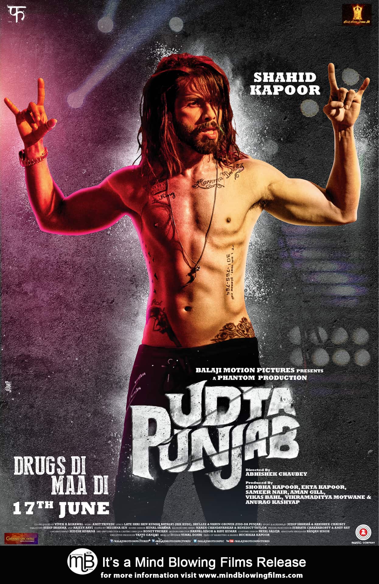 Shahid Kapoor, the lead character in Udta Punjab