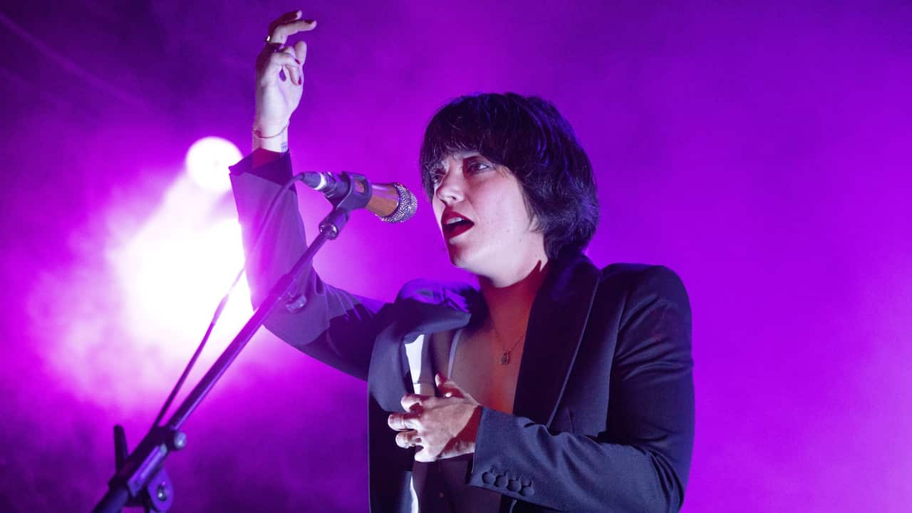BERLIN, GERMANY - June 13: American singer Sharon Van Etten performs live on stage during a concert at the Metropol on June 13, 2022 in Berlin, Germany.