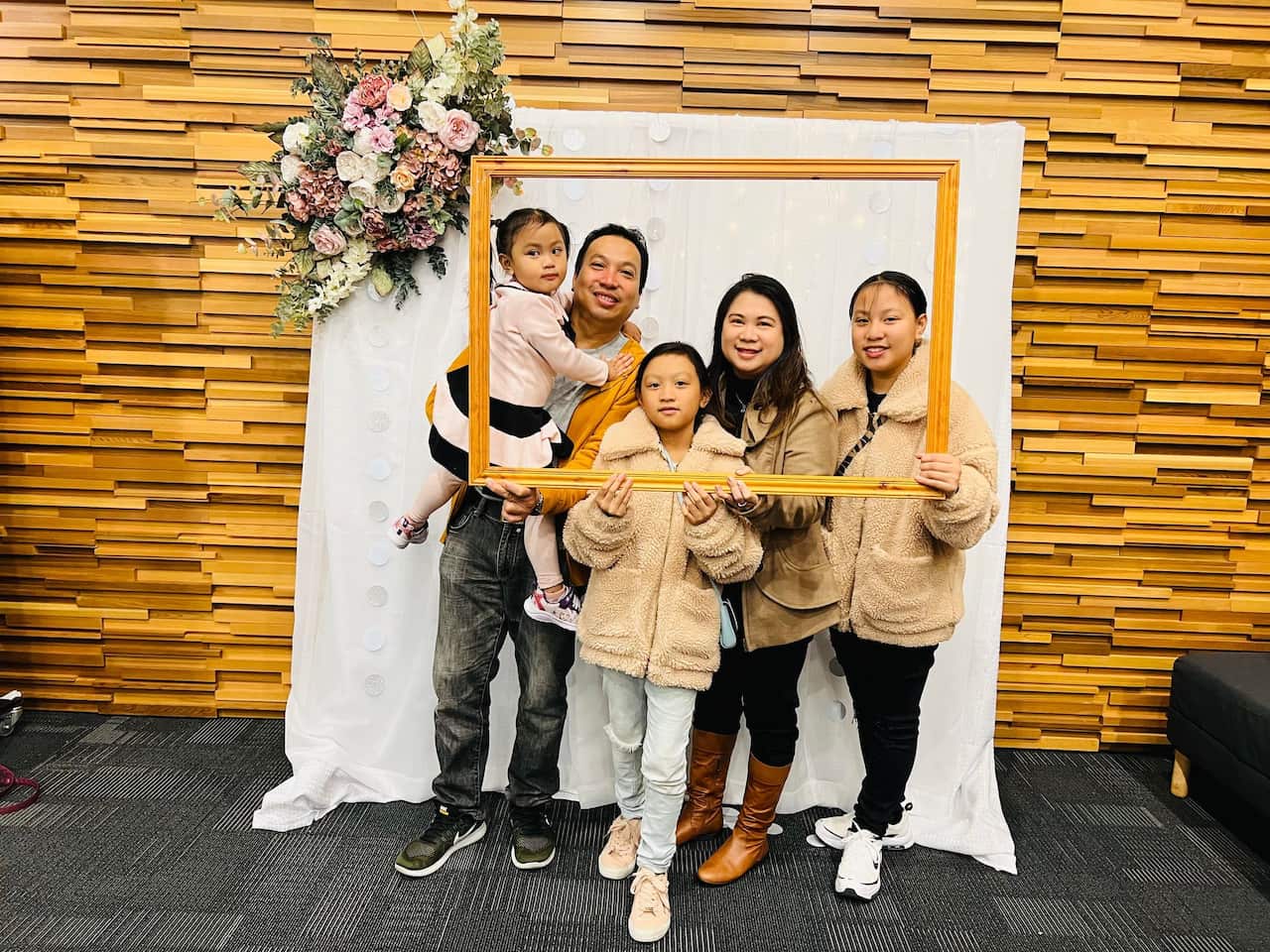 Sheryl Faustino and family in Australia