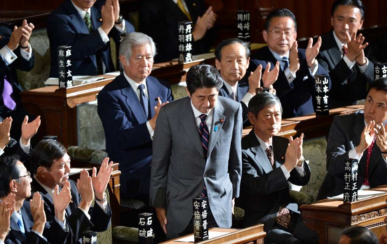 Shinzo Abe elected PM in 2012