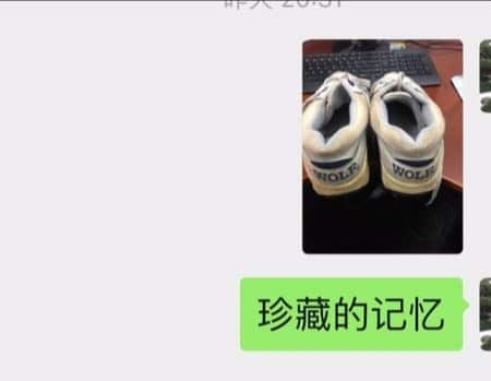 Shoes that Roger wore when he came to Australia in 1989