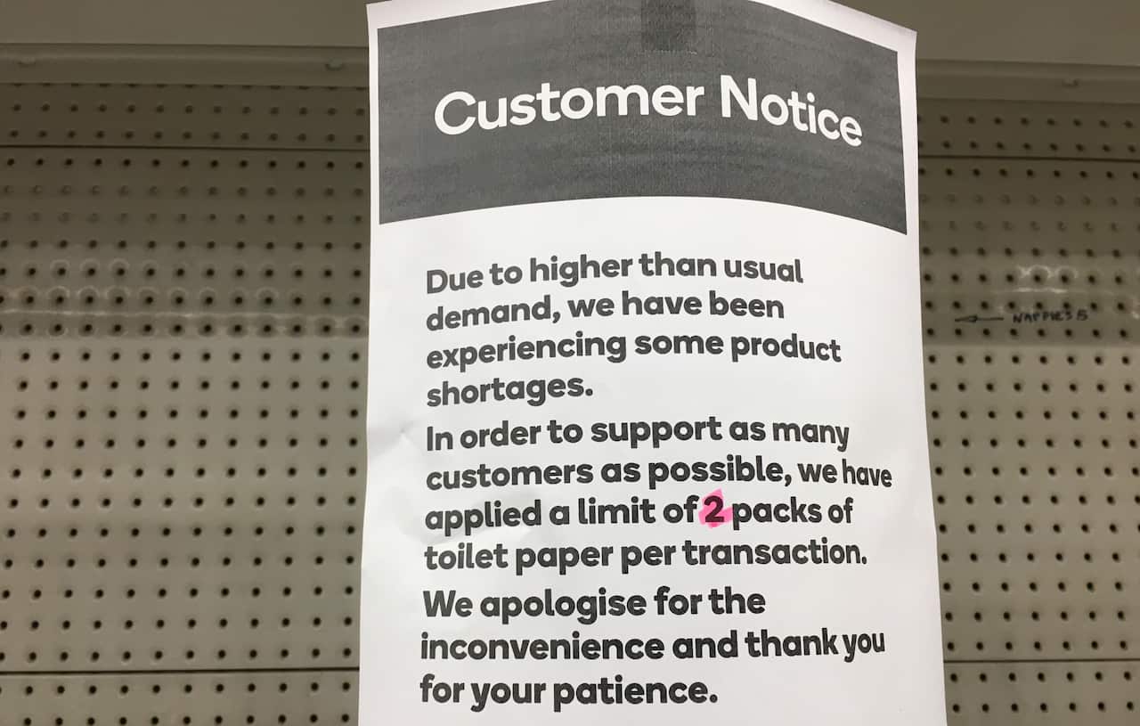 Limit on toilet paper 