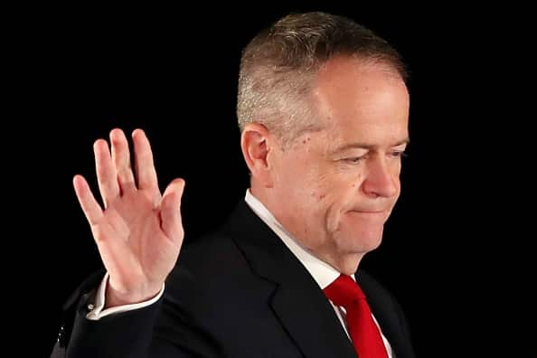 Bill Shorten concedes defeat during the federal Labor Reception on Election Day in Melbourne