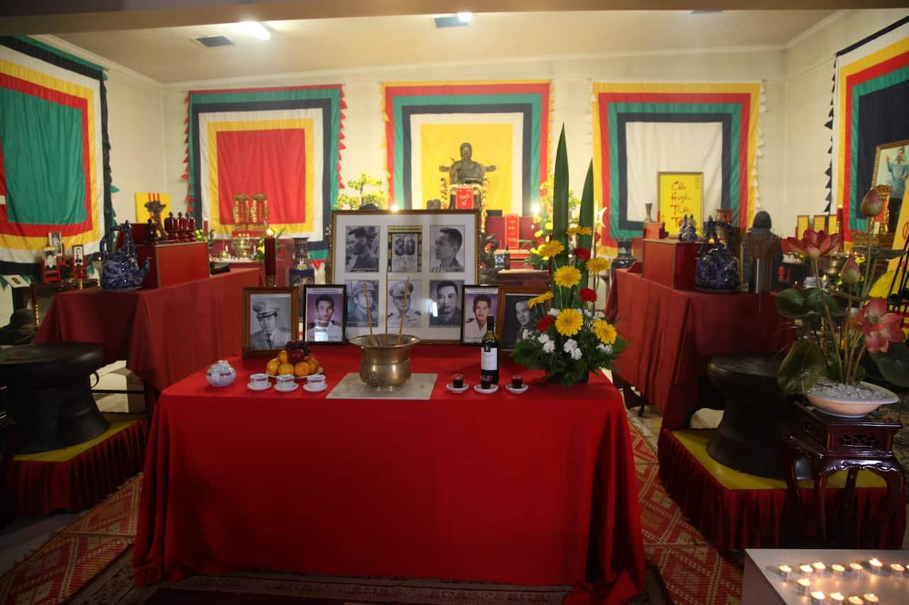 Inside the Vietnamese Cultural and Heritage Centre in Sunshine North, Victoria. 