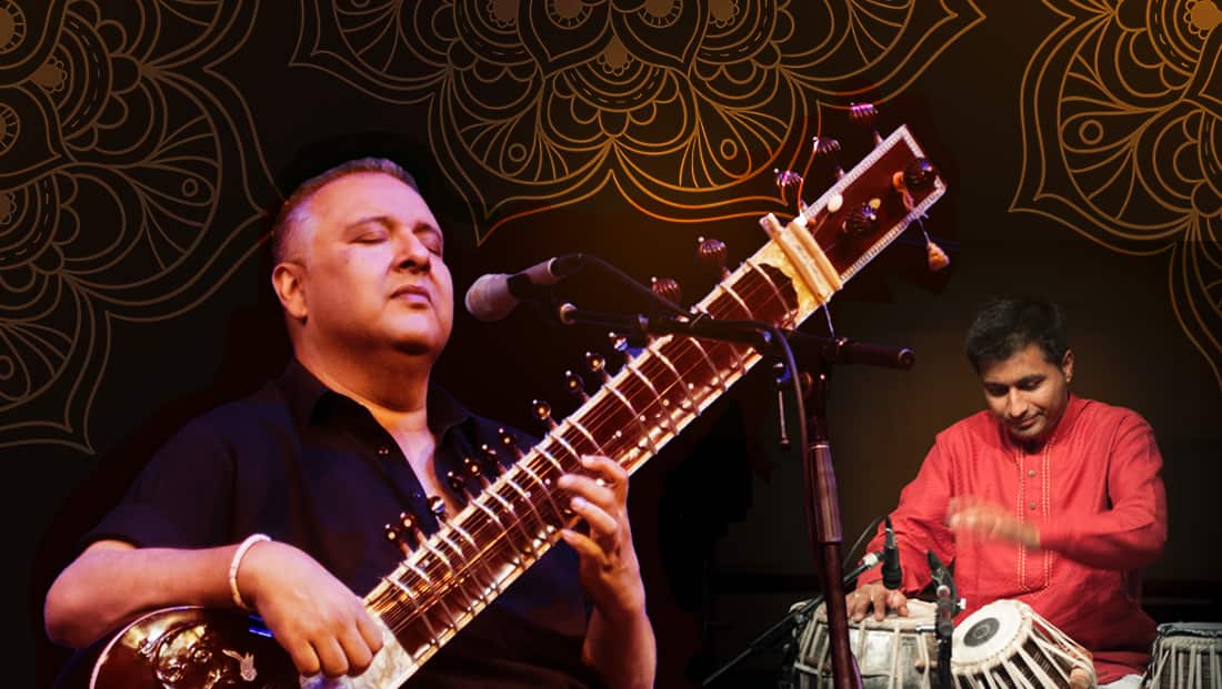 Ustaad Shujat Khan with Jay Dabgar on Tabla