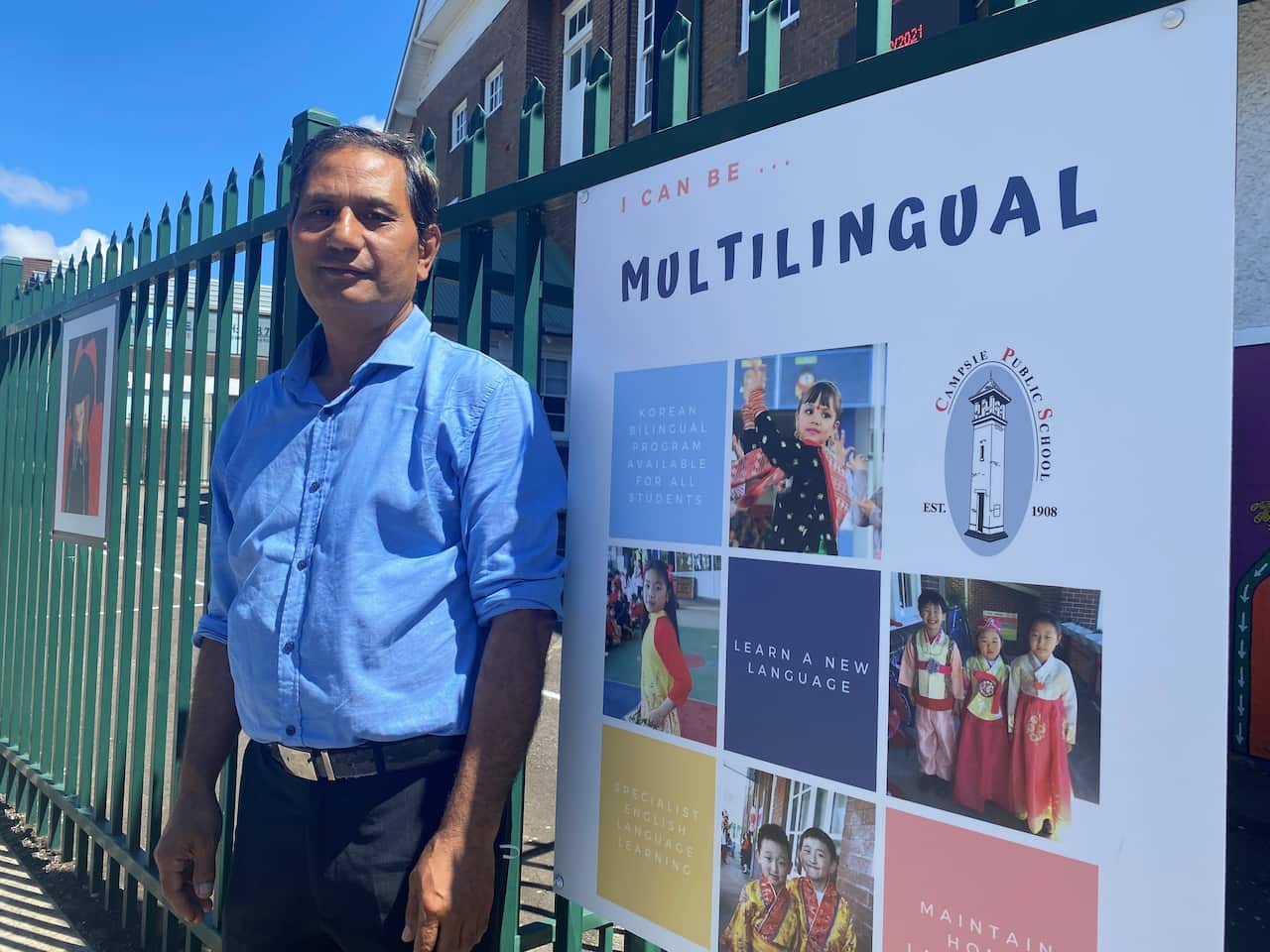 shyam sainju,coordinator of nepali langugae school in campsie.