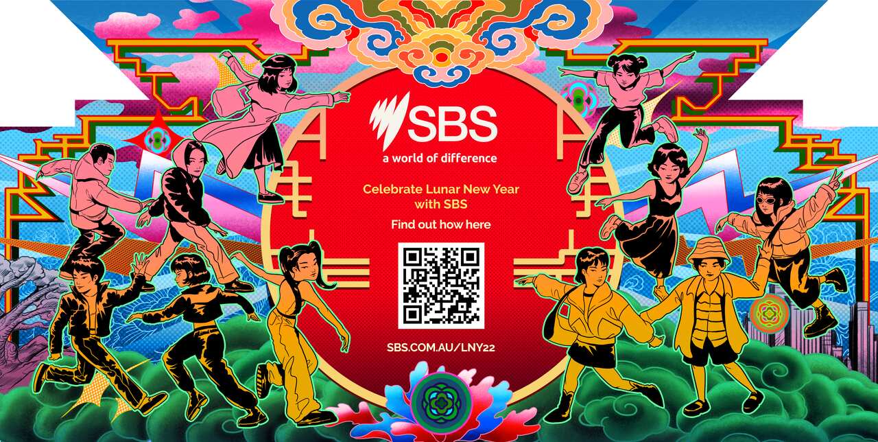 The back graphic of the SBS Lunar New Year 2022 Tiger installation by Chris Yee.