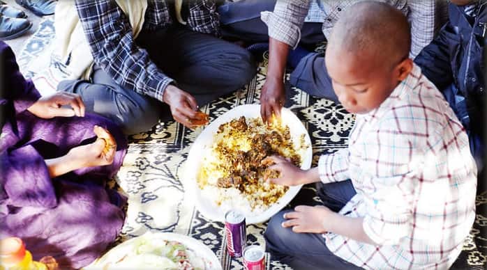 Sierra Leonian family celebrating Eid Al-Fitr in Sydney