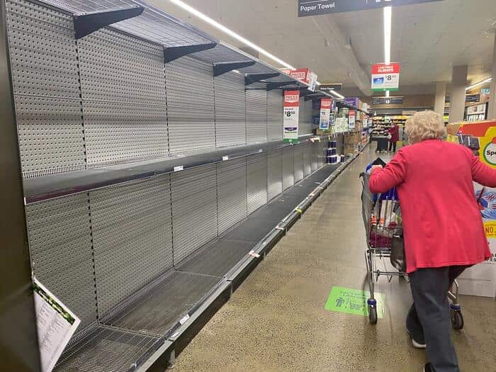 Toilet paper has run out again in some Melbourne supermarkets.